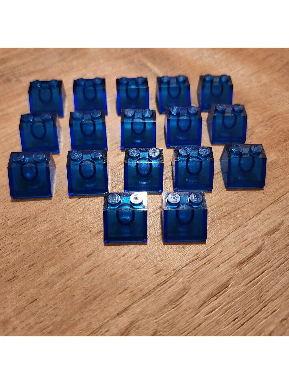 (x17) Pieces Lego TRANS BLUE Slope 45 2X2 Roof Slopes 3039